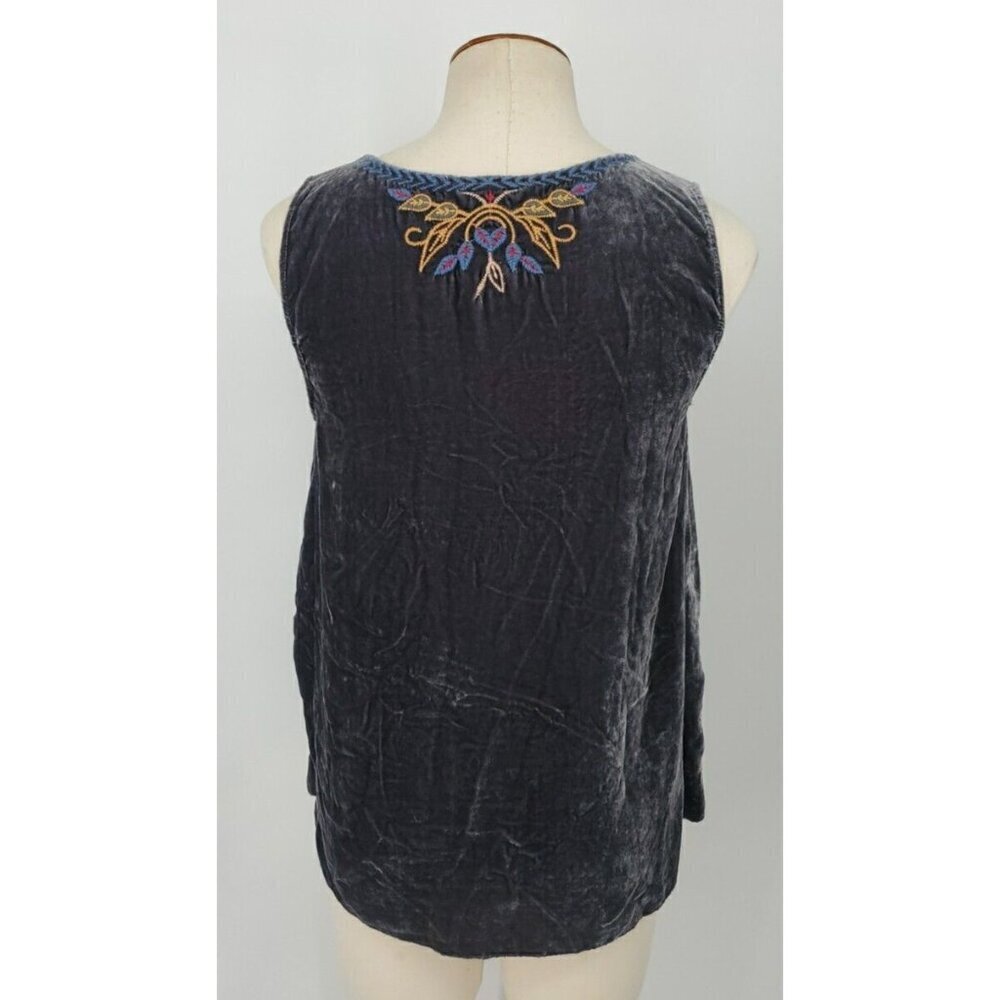 Johnny Was Simona Green Velvet Swing Tank Top XS /S?  Sundance Catalog Baudelair - Picture 7 of 10